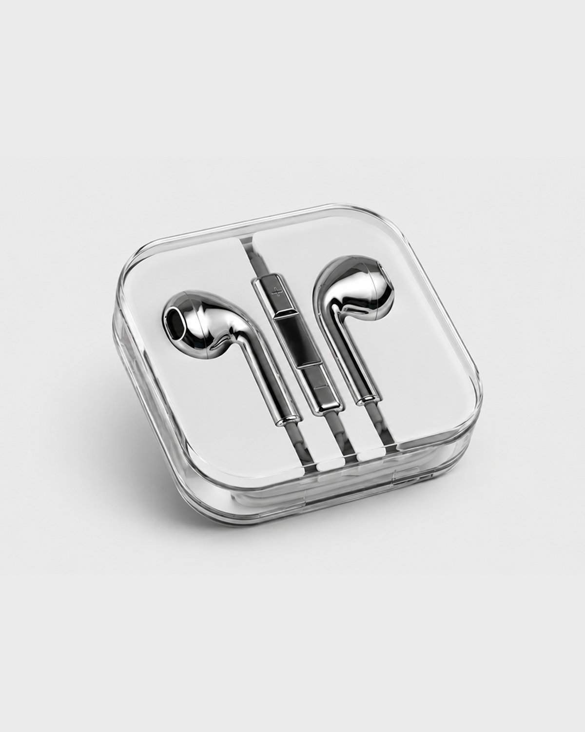 Chrome Wired Earbuds – USB-C or Lightning, Inline Mic