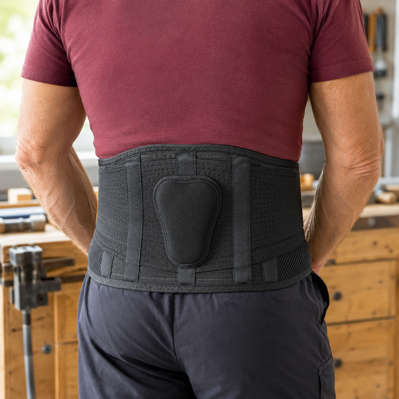 Non-Roll Lumbar Support Belt – Vertical Stay Back Brace