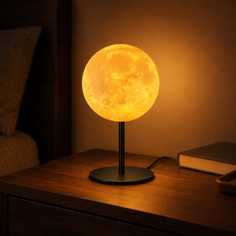 Moon Lamp Bedside Table Lamp – Warm To Cool, Six Brightness Levels