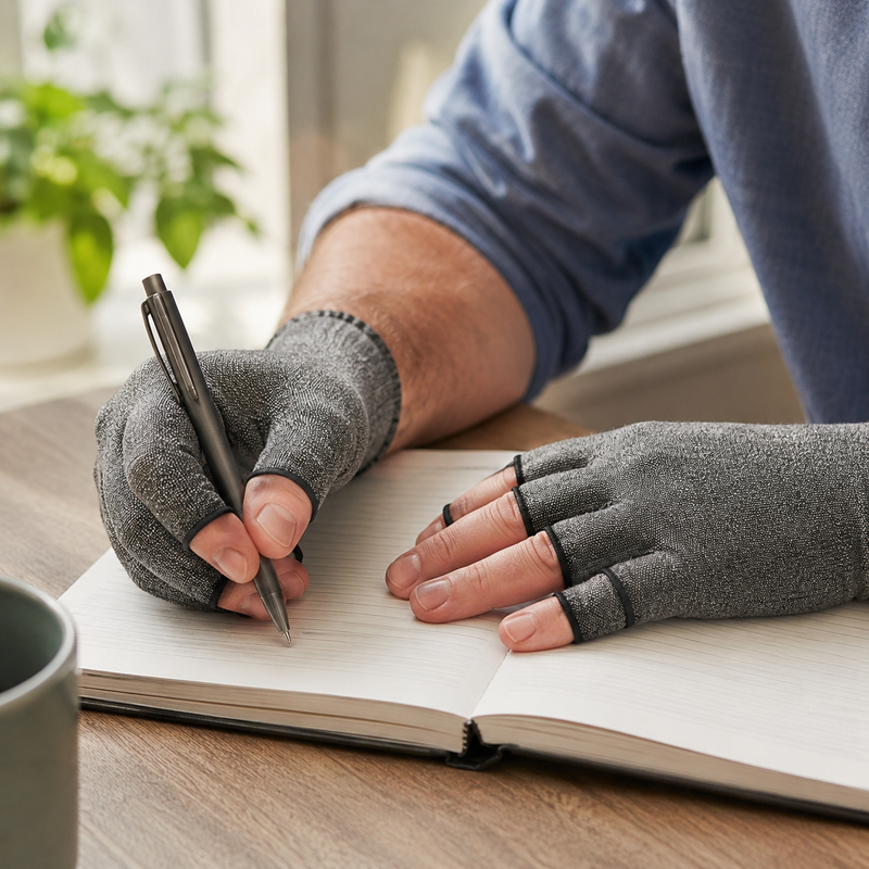 Cotton Compression Arthritis Gloves – Open-Finger Daily Pair