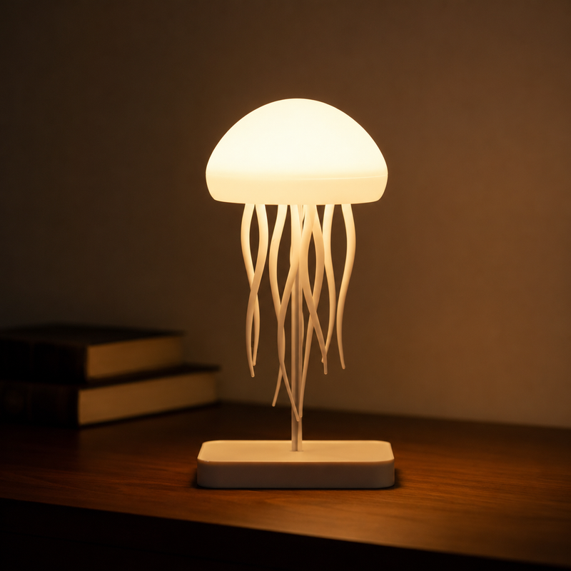 Jellyfish Lamp – A Cordless Silicone Lamp With Spinning Tentacles And A Remote
