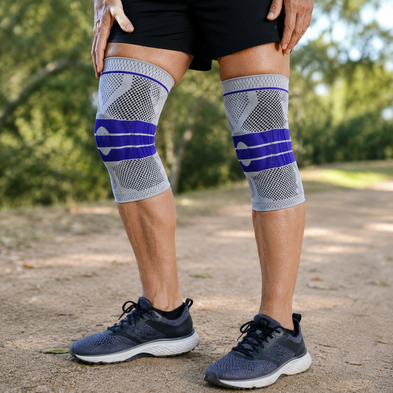 Gel Patella Knee Compression Sleeve – 2-Pack with Side Stabilizers