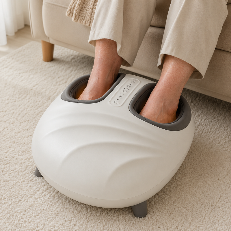 Pressure-Sensing Foot Massager – Adaptive Full-Foot Kneading