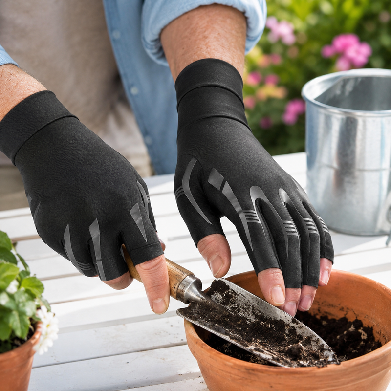 All-Around Compression Arthritis Gloves – Silicone Knuckle Support