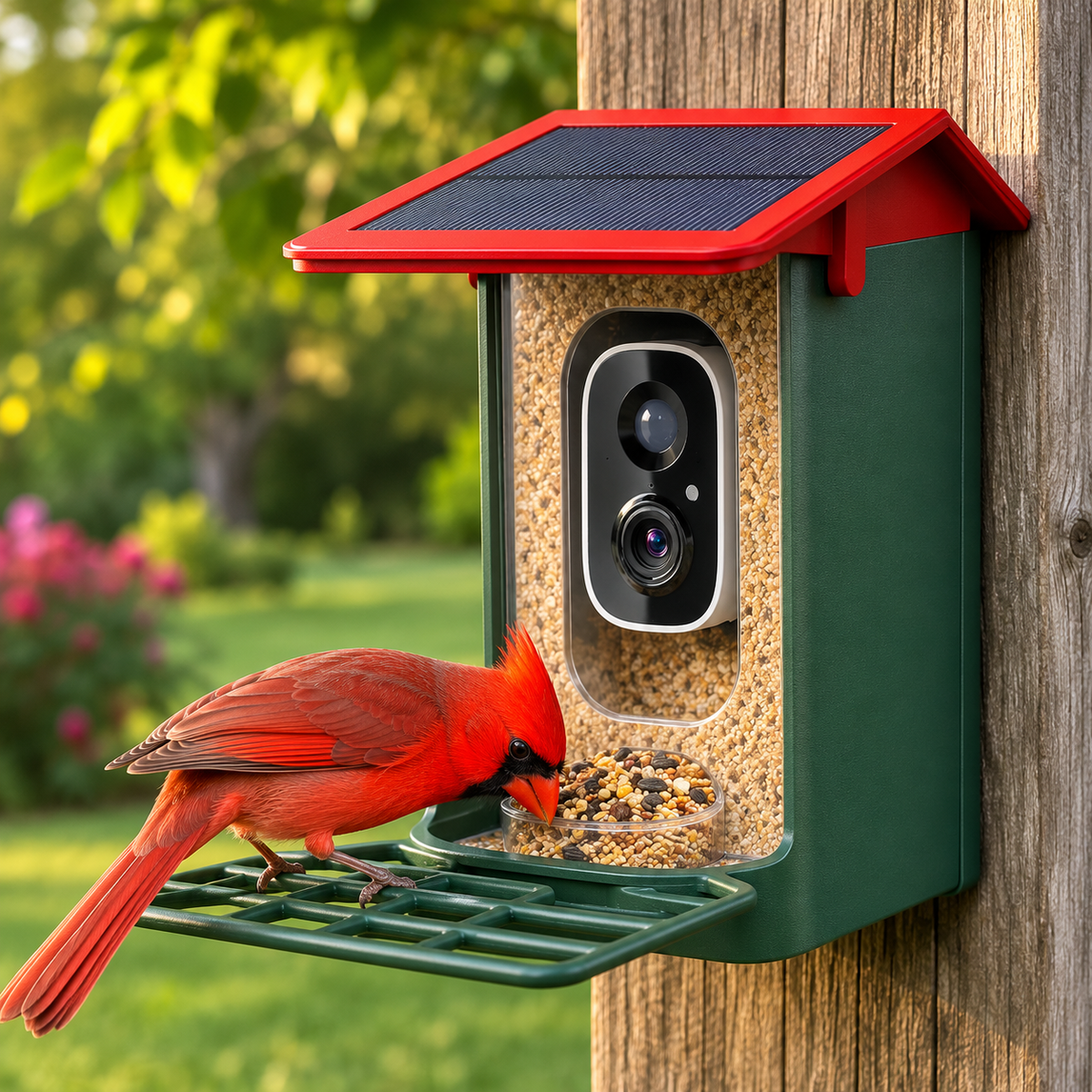 Bird Feeder With A Camera - 2K Video, Solar Powered, Species ID In The App