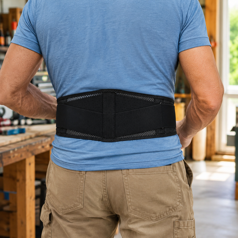 Ultra-Slim Lumbar Support Belt – Lightweight Breathable Back Brace