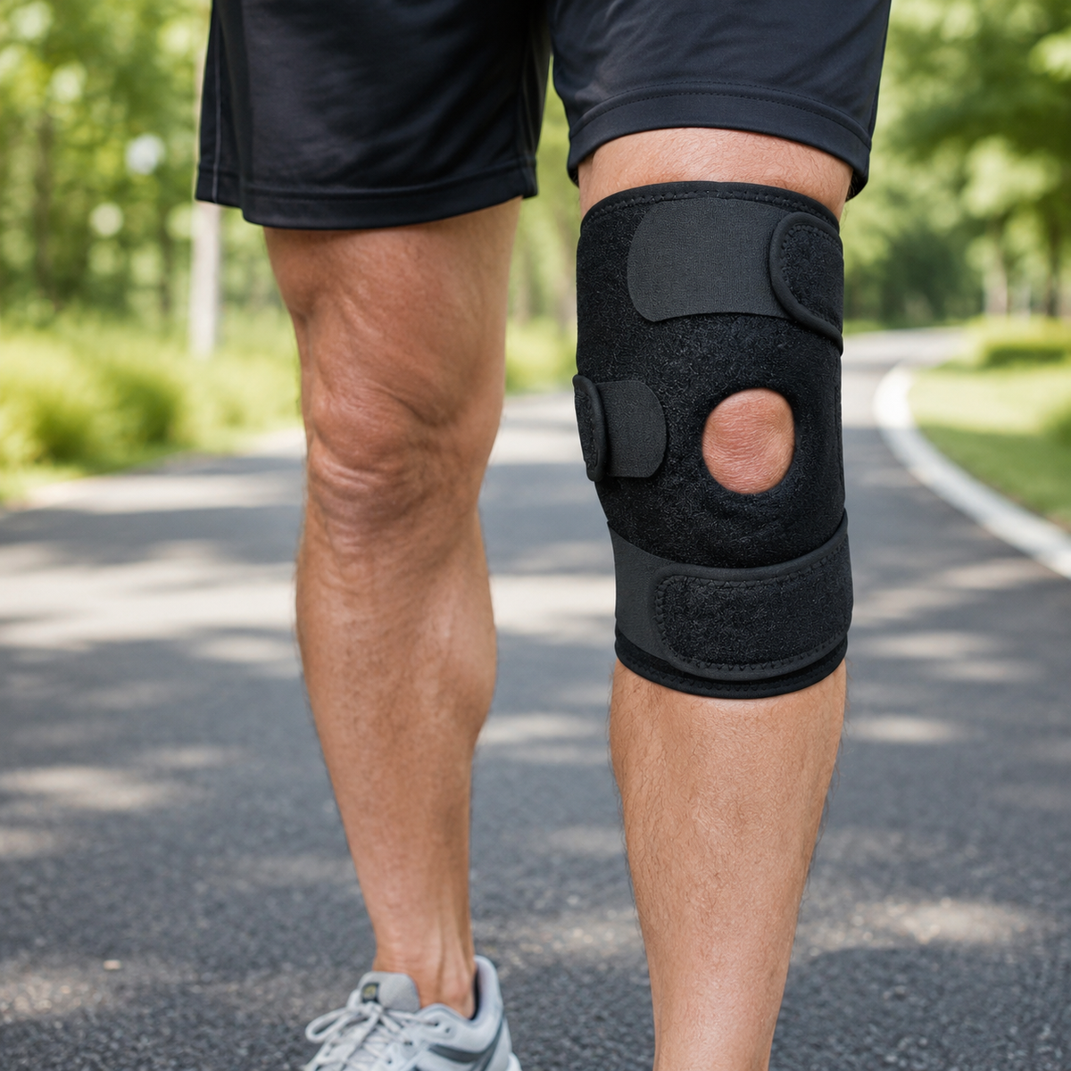 Open-Patella Knee Brace – Adjustable Stabilizer Ring Wrap