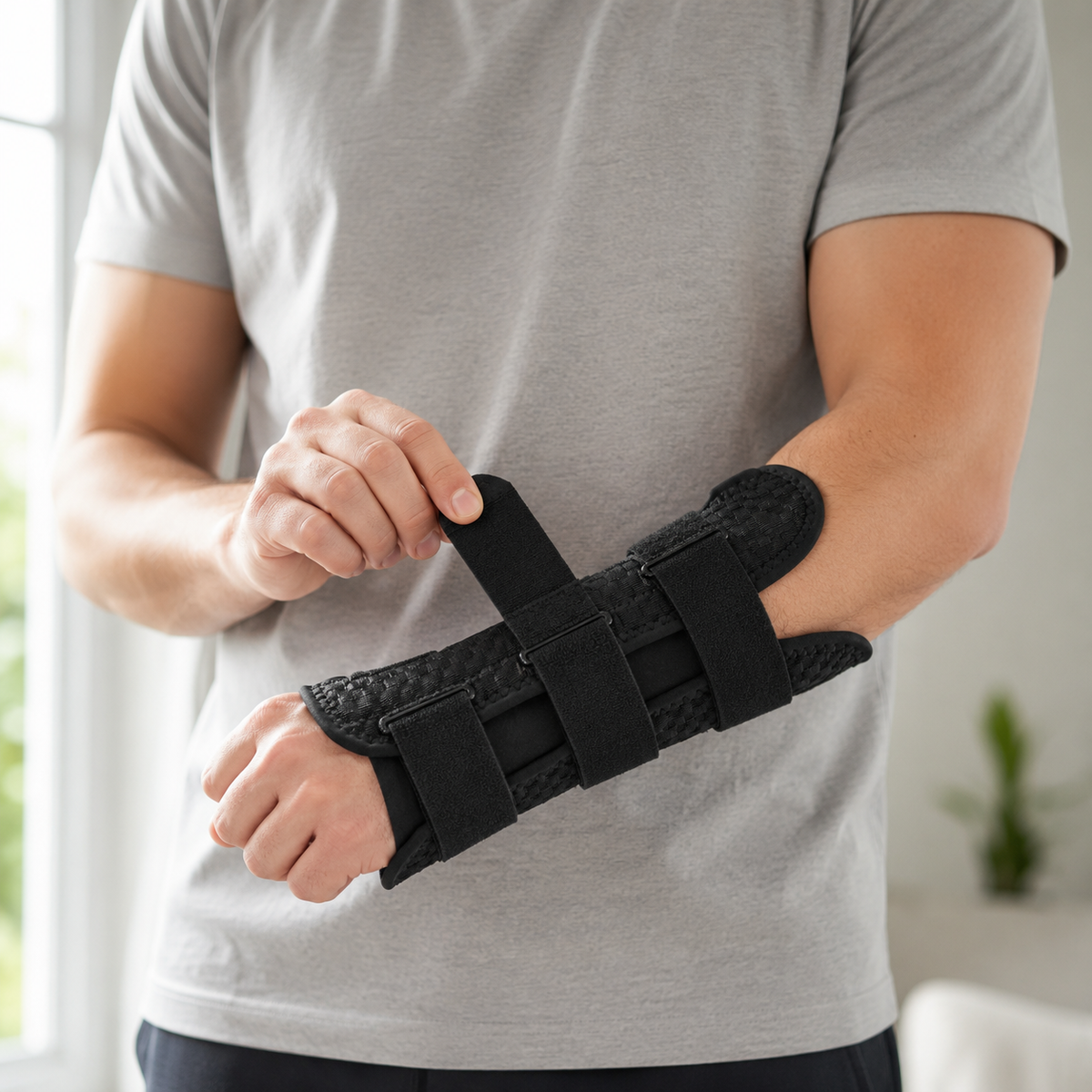 Wrist Brace That Fits Either Hand – Three Removable Stays