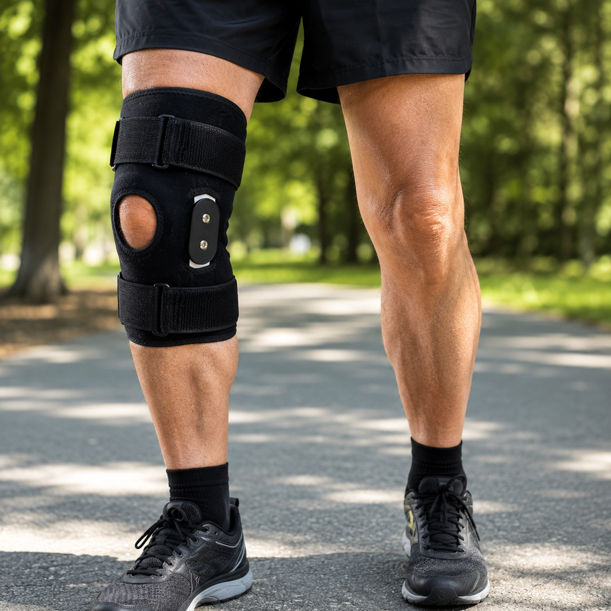 Decompression Knee Brace – Silicone Patella Gasket & Steel Supports