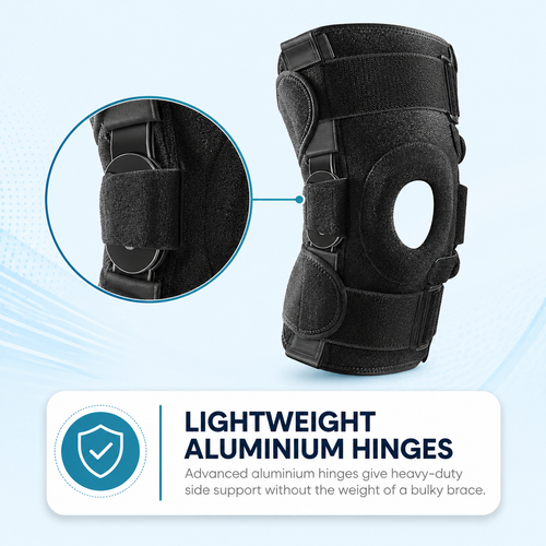 Aluminium Hinged Knee Brace – Gel Pad & Anti-Slip Straps