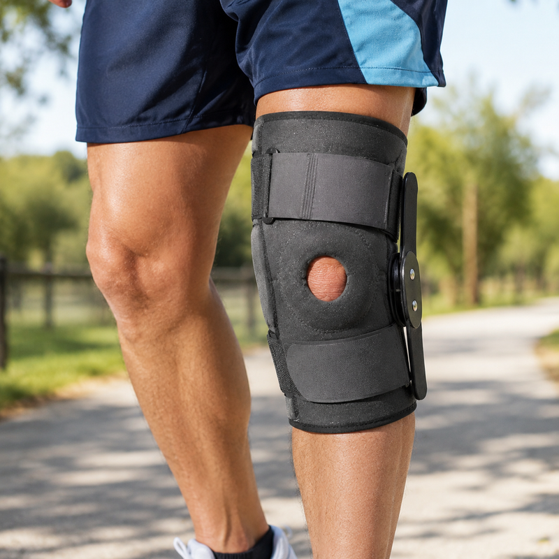 Dual-Hinge Knee Brace – Aluminium Side Stabilizer Support