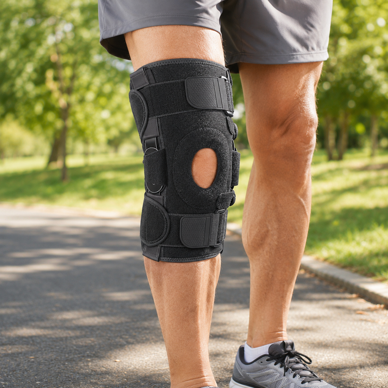 Aluminium Hinged Knee Brace – Gel Pad & Anti-Slip Straps