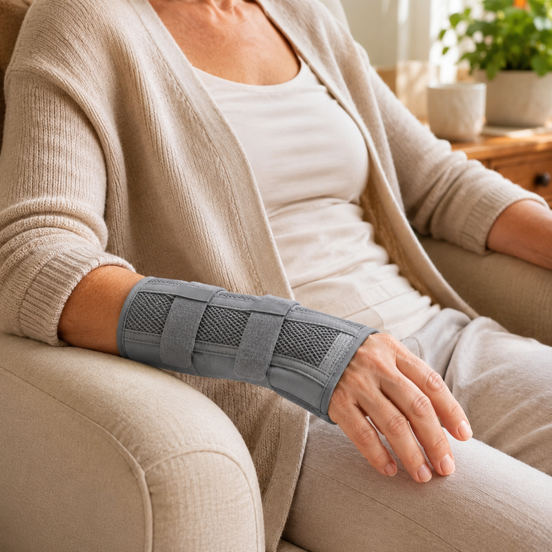 Wrist Brace with Palm Cushion – Double-Splint Night Support